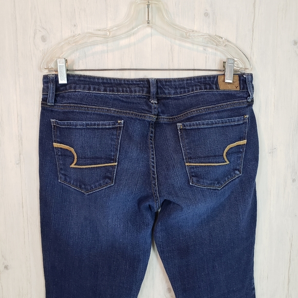 American Eagle Skinny Jeans Size 12 Short Dark Stretch Denim - Picture 2 of 7